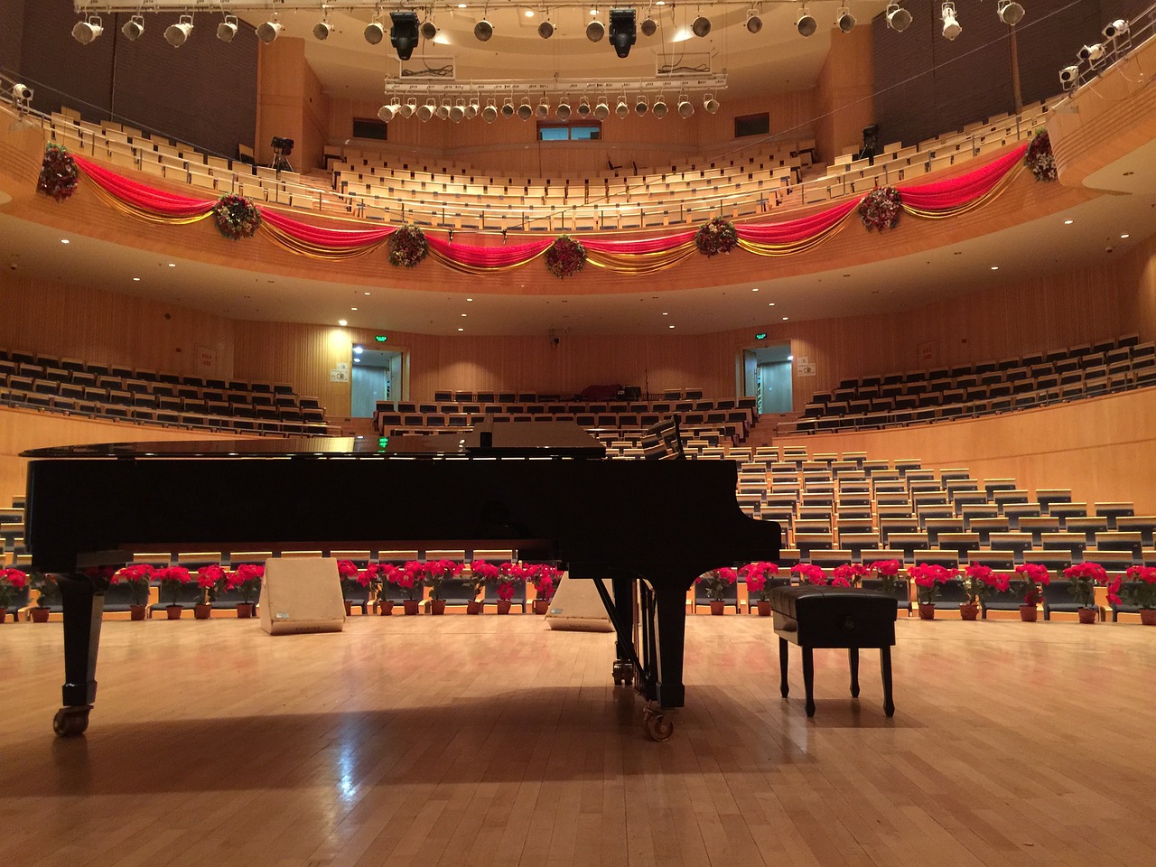 piano, concert hall, steinway